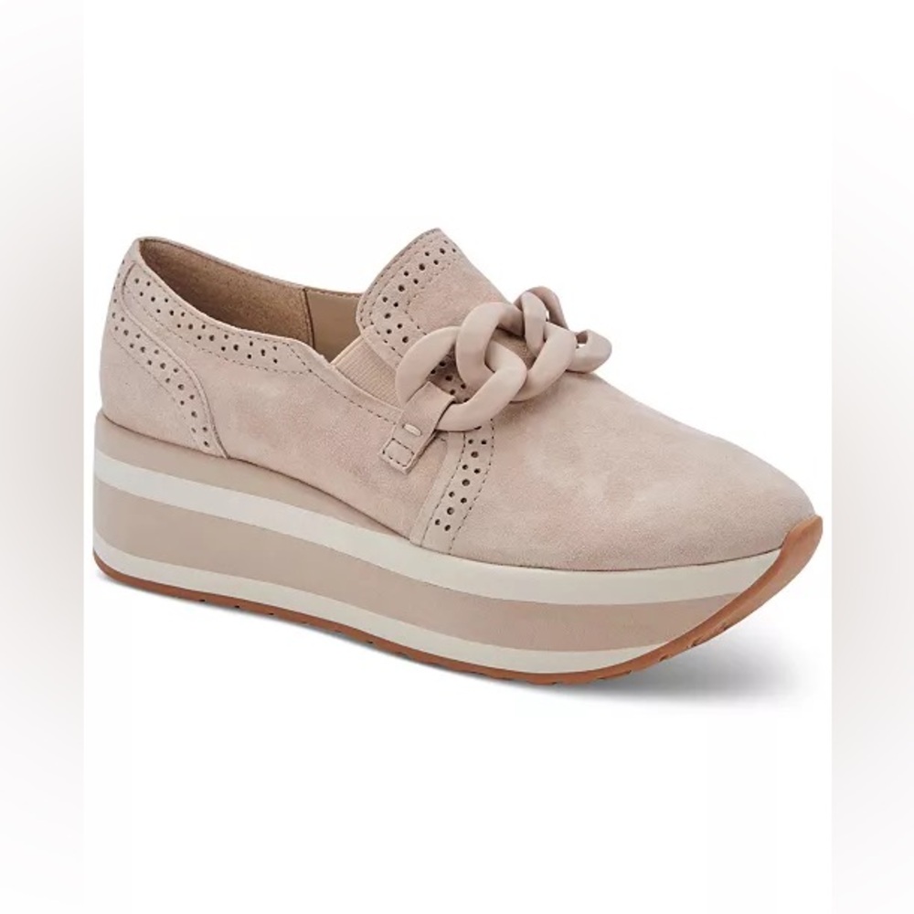 Dolce Vita Women's Jhenee Platform Beige Slip-On Loafer Sneakers, Women’s 8.5 - Picture 3 of 11